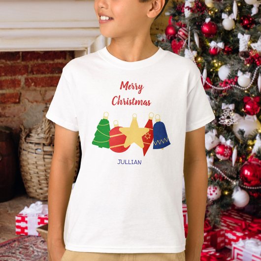 Elegant retro Christmas ornaments family Tシャツ