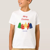 Elegant retro Christmas ornaments family Tシャツ (正面)
