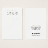 Elegant retro deco custom jewelry earring display (正面&裏面)