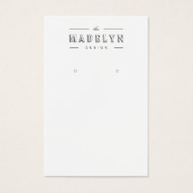 Elegant retro deco custom jewelry earring display