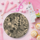 Elegant Retro Floral Pattern ペーパープレート (パーティー)