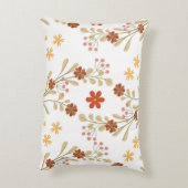 Elegant Retro Floral Throw Pillow アクセントクッション (裏面(縦))