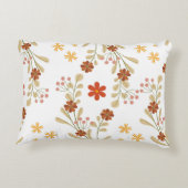Elegant Retro Floral Throw Pillow アクセントクッション (裏面)
