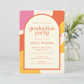 Elegant Retro Grad Graduate Photo Graduation 招待状 (スタンド正面)