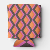 Elegant Retro-Inspired Pink and Brown Wedding Cele 缶クーラー (裏面)