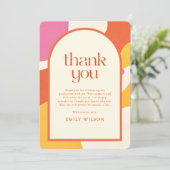 Elegant Retro Script Arch Frame Grad Graduation サンキューカード (スタンド正面)