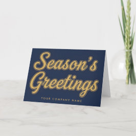 Elegant Retro Script Season’s Greetings シーズンカード