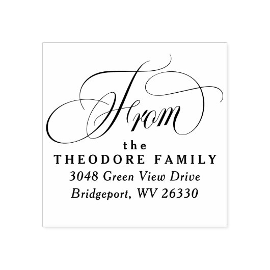 Elegant return address script from ラバースタンプ (インプリント)