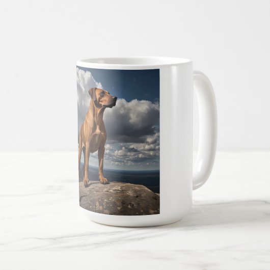 Elegant Rhodesian Ridgeback Coffee Mug コーヒーマグカップ (正面右)