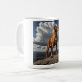 Elegant Rhodesian Ridgeback Coffee Mug コーヒーマグカップ (正面左)