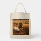 Elegant Rhodesian Ridgeback Grocery Tote トートバッグ (裏面)