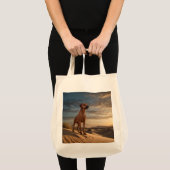 Elegant Rhodesian Ridgeback Grocery Tote トートバッグ (正面(商品))