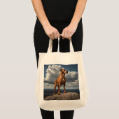 Elegant Rhodesian Ridgeback Grocery Tote トートバッグ (正面(商品))