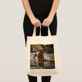 Elegant Rhodesian Ridgeback Grocery Tote トートバッグ (正面(商品))