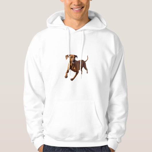 Elegant Rhodesian Ridgeback Hoodie パーカ (正面)