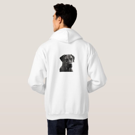 Elegant Rhodesian Ridgeback Hoodie パーカ (裏面フル)