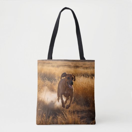 Elegant Rhodesian Ridgeback Shoulder Tote トートバッグ (正面)