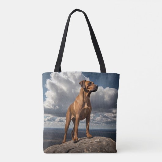 Elegant Rhodesian Ridgeback Shoulder Tote トートバッグ (裏面)