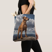 Elegant Rhodesian Ridgeback Shoulder Tote トートバッグ (クローズアップ)