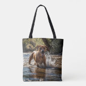 Elegant Rhodesian Ridgeback Shoulder Tote トートバッグ (裏面)