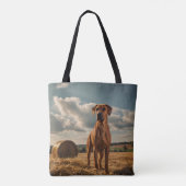 Elegant Rhodesian Ridgeback Shoulder Tote トートバッグ (裏面)