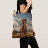 Elegant Rhodesian Ridgeback Shoulder Tote トートバッグ (クローズアップ)