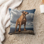 Elegant Rhodesian Ridgeback Throw Pillow クッション (ブランケット)