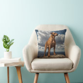 Elegant Rhodesian Ridgeback Throw Pillow クッション (椅子)