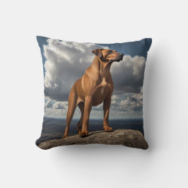 Elegant Rhodesian Ridgeback Throw Pillow クッション