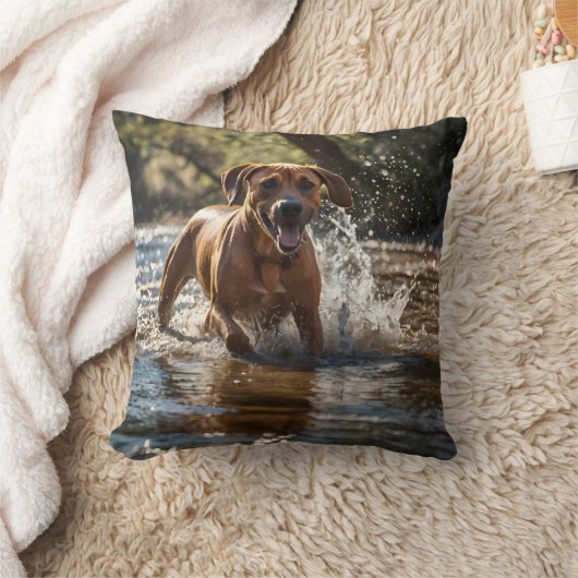 Elegant Rhodesian Ridgeback Throw Pillow クッション (ブランケット)