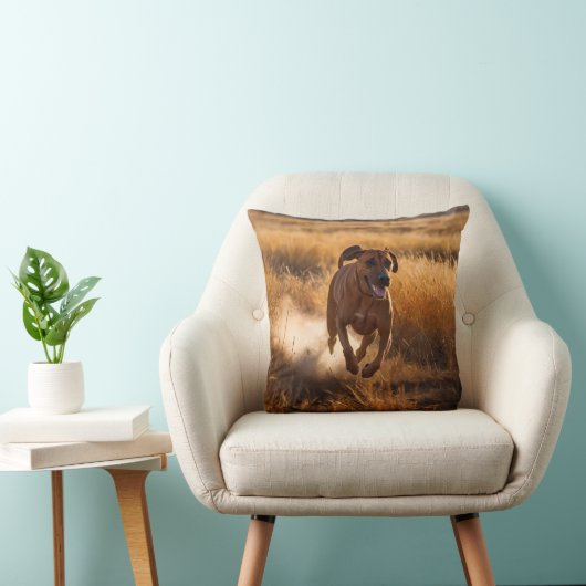 Elegant Rhodesian Ridgeback Throw Pillow クッション (椅子)