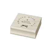 Elegant Ribbon Crafted With Love Business Name ラバースタンプ (スタンプ)