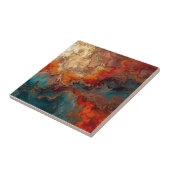 Elegant Rich Copper Patina Metallic gold  タイル (側面)