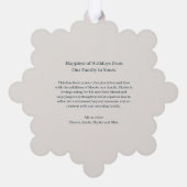 Elegant Rich Plaid Heirloom Style Happy Holidays オーナメントカード (裏面)