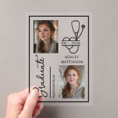 Elegant RN 2026 Nursing Grad Photo Announcement アクリル招待状 (インサイチュ (ポータブル))