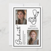 Elegant RN 2026 Nursing Graduation Photo 案内状 (正面)