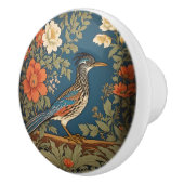 Elegant Roadrunner Bird William Morris Inspired セラミックノブ (右)