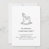 "Elegant Rocking Horse Christmas Party 招待状 (正面)