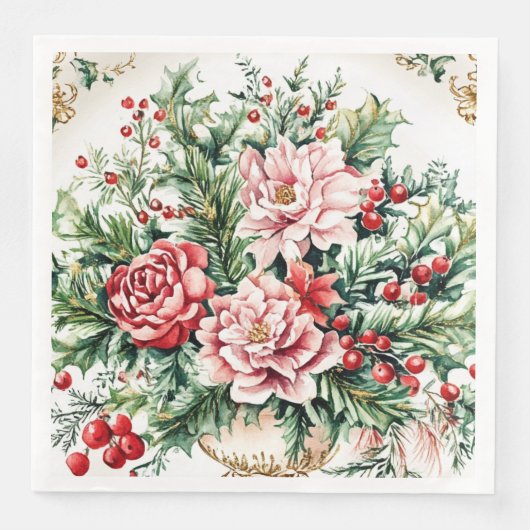 Elegant Rococo Floral and Foliage Holiday Dining  (正面)