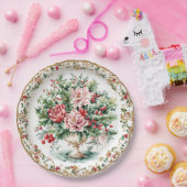 Elegant Rococo Floral and Foliage Holiday Dining  ペーパープレート (パーティー)