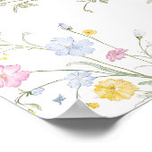 Elegant Rococo Floral Crest Wedding Welcome ポスター (角)