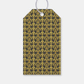 Elegant Rococo Revival Gold & Charcoal Baroque ギフトタグ (裏面)