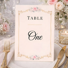 Elegant Rococo Wedding Table Numbers  招待状