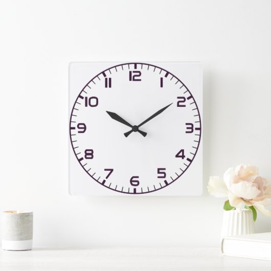 Elegant Roman Numerals Clock Face Design スクエア壁時計 (ホーム)