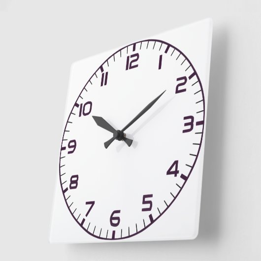 Elegant Roman Numerals Clock Face Design スクエア壁時計 (傾斜)