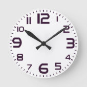 Elegant Roman Numerals Clock Face Design ラウンド壁時計 (正面)
