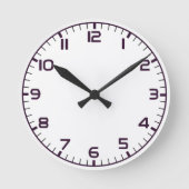Elegant Roman Numerals Clock Face Design ラウンド壁時計 (正面)