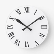 Elegant Roman Numerals Clock Face Design