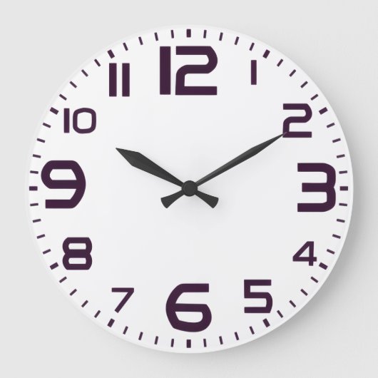 Elegant Roman Numerals Clock Face Design ラージ壁時計 (正面)