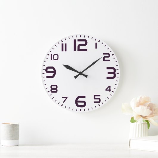 Elegant Roman Numerals Clock Face Design ラージ壁時計 (ホーム)